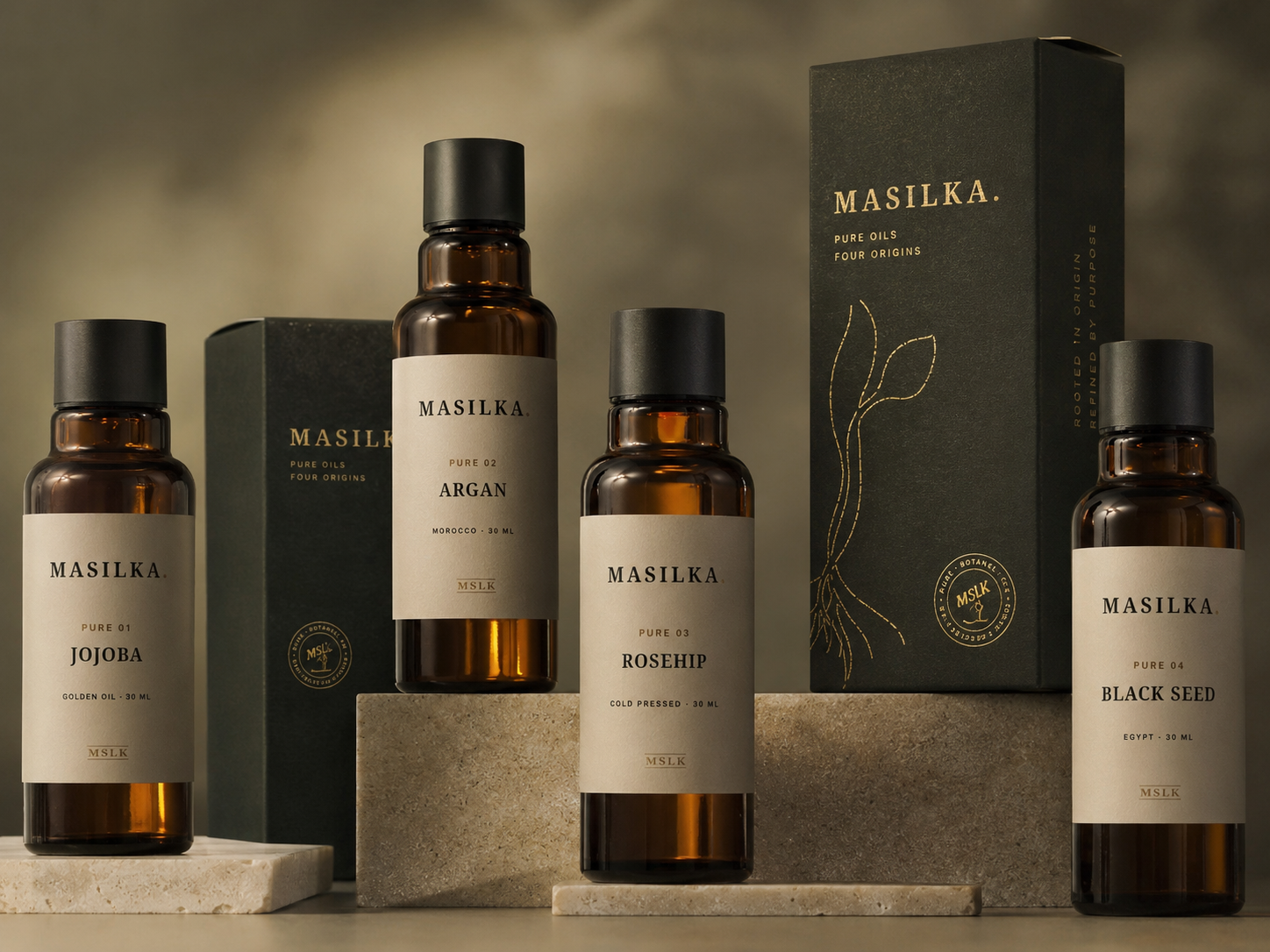MASILKA premium oil packshot